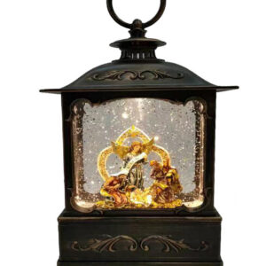 fibre optic standing lamp with jesus