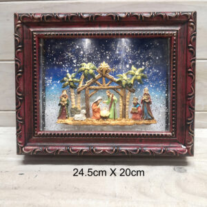 fibre optic nativity frame ( 24.5cm x 20cm)