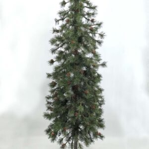 5′ needle pine5 tree with cones & 160 multi function led lights & 316 tips
