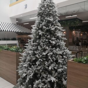 10' christmas pe & pvc snow tree with 3075 tips