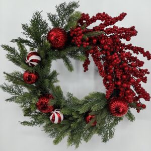 24" red christmas decoration wreath