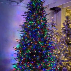 9′ mixed green pine tree with 3000 multi function lights & 4529 tips